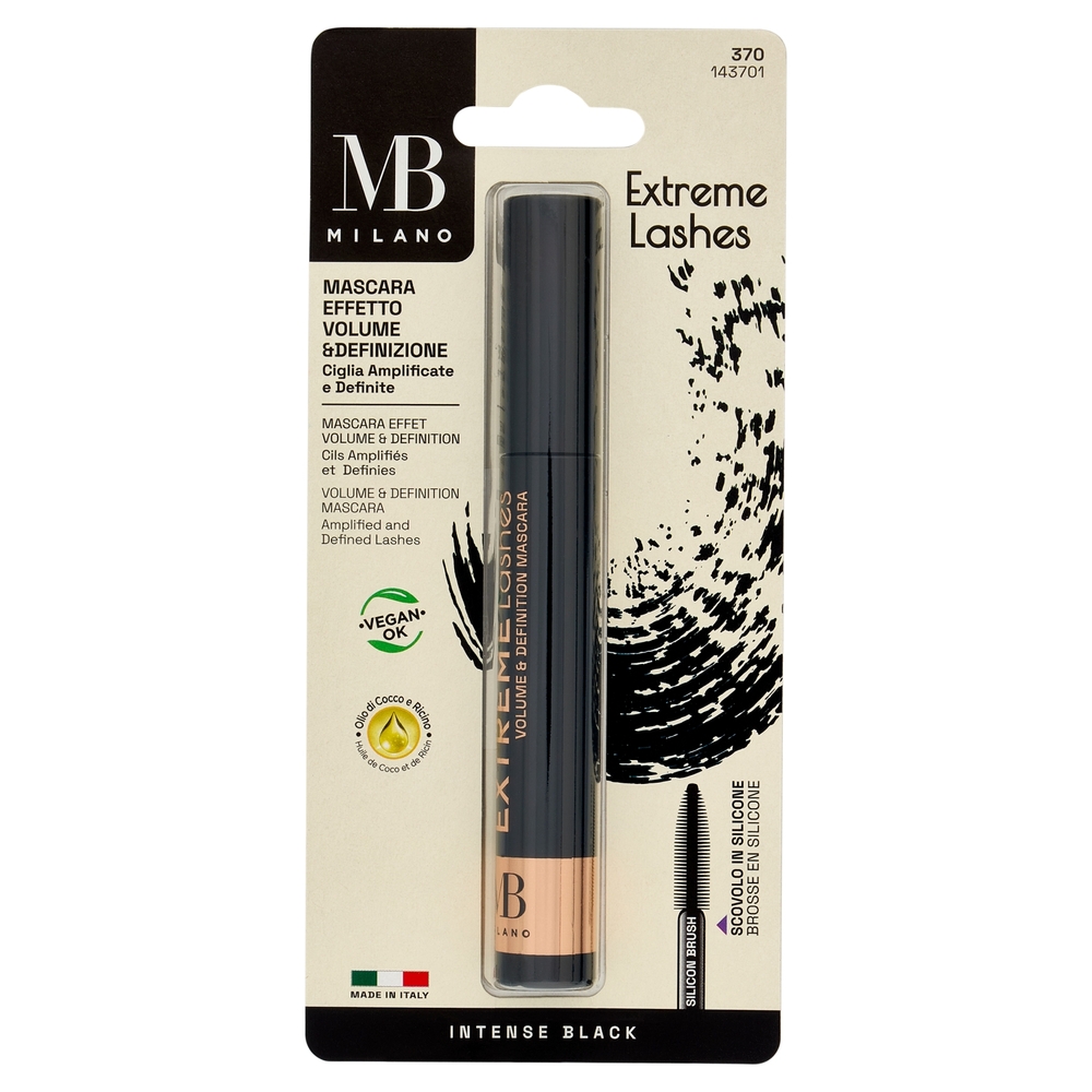 MB Milano Extreme Lashes Mascara Effetto Volume & Definizione Intense Black 9 ml